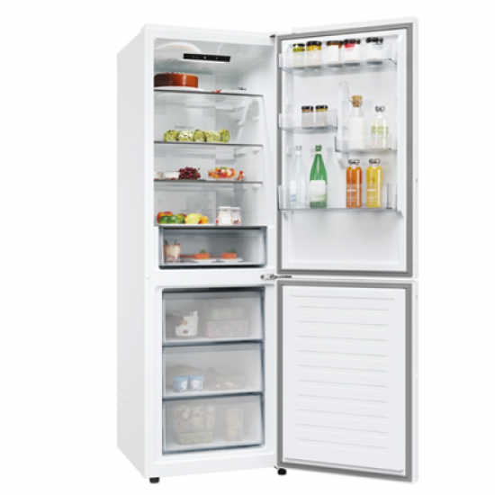 Candy Refrigerator | CNCQ2T618EW | Energy efficiency class E | Free standing | Combi | Height 185 cm | No Frost system | Fridge net capacity 235 L | Freezer net capacity 120 L | 38 dB | White