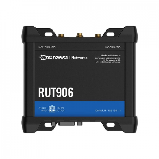 LTE CAT 4 Router | RUT906 | 802.11n | 10/100 Mbit/s | Ethernet LAN (RJ-45) ports 4 | Mesh Support No | MU-MiMO No | 4G