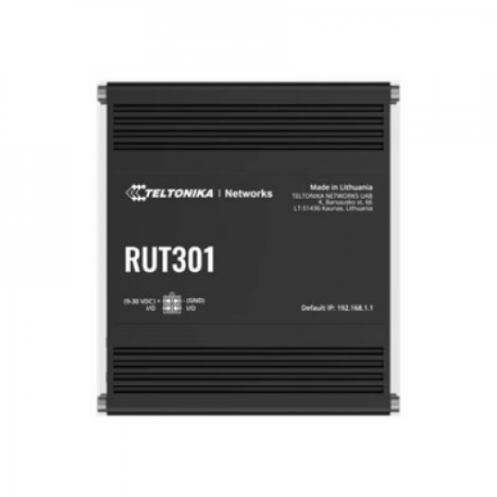 Ethernet Router | RUT301 | No Wi-Fi | 10/100 Mbit/s | Ethernet LAN (RJ-45) ports 5 | Mesh Support No | MU-MiMO No | No mobile broadband