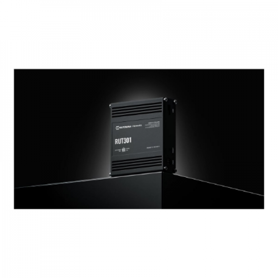 Ethernet Router | RUT301 | No Wi-Fi | 10/100 Mbit/s | Ethernet LAN (RJ-45) ports 5 | Mesh Support No | MU-MiMO No | No mobile broadband