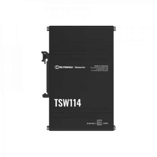 Teltonika DIN Rail Switch | TSW114 | Unmanaged | Wall-mountable | Gigabit Ethernet (copper) ports quantity 5 | Power supply type 2-pin industrial DC power socket