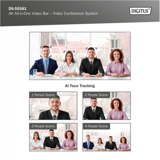 Digitus | 4K All-in-One Video Bar - Video Conference System | DS-55581