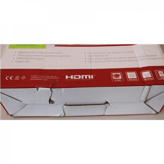 SALEOUT|Hikvision NVR DS-7608NXI-K2/8P, AcuSense, 8 channels, 8 PoE ports, 2 HDDs up to 10TB, VGA and HDMI exits, In 80 Mbps/Out 80 Mbps | Hikvision | NVR | DS-7608NXI-K2/8P | DAMAGED PACKAGING