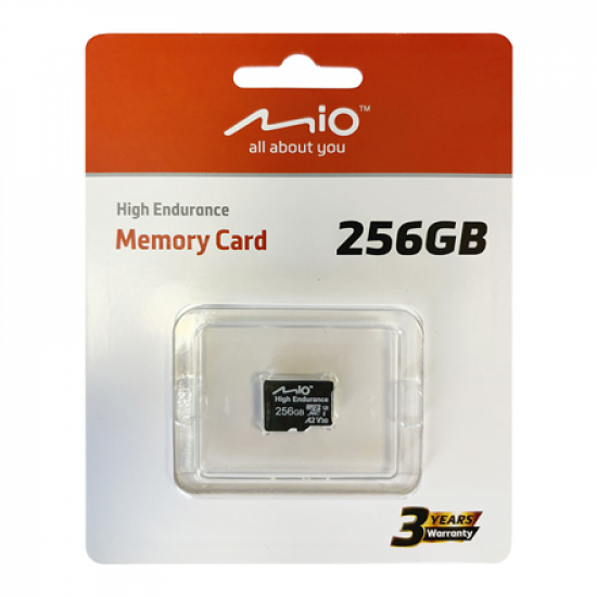 Mio High-Endurance | 256 GB | MicroSD | Flash memory class UHS-I