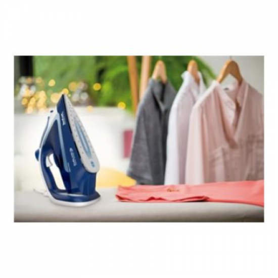 TEFAL | FV5735E0 Easygliss Plus | Steam Iron | 2500 W | Water tank capacity 270 ml | Continuous steam 45 g/min | Steam boost performance 220 g/min | Blue/White