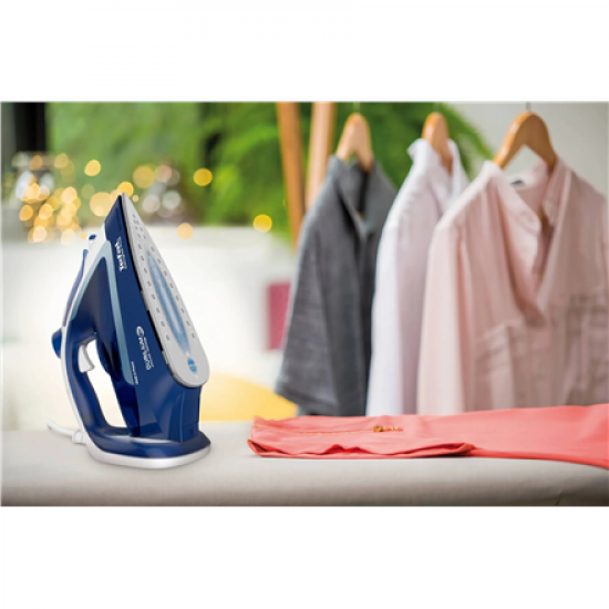 TEFAL | FV5735E0 Easygliss Plus | Steam Iron | 2500 W | Water tank capacity 270 ml | Continuous steam 45 g/min | Steam boost performance 220 g/min | Blue/White