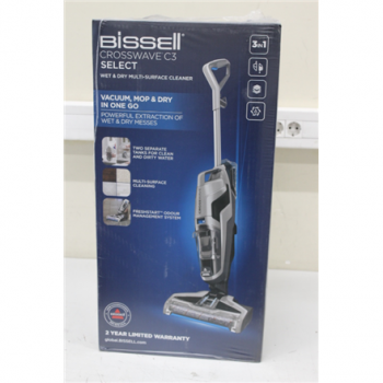 SALE OUT. SALE OUT. Bissell Vacuum Cleaner | CrossWave C3 Select | Corded operating | Handstick | Washing function | 560 W | - V | Black/Titanium/Blue | Warranty 24 month(s) | DAMAGED PACKAGING