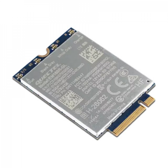 Lenovo WWAN Module for X1 Carbon Gen 12/P16v Gen 2 | ThinkPad Quectel EM160R-GL 4G LTE-A Cat 16 M.2 | 42 x 30 x 2.3 mm