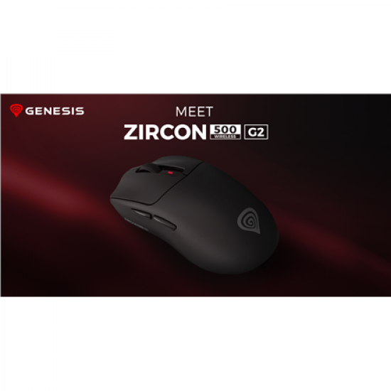 Genesis ZIRCON 500 G2 | Wireless/Wired | Gaming Mouse | 2.4 GHz, Bluetooth, USB | Black