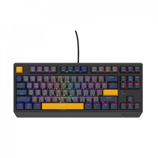 Genesis THOR 230 | Mechanical Gaming Keyboard | Wired | US | Naval Blue Negative | USB Type-A | Outemu Panda