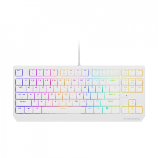Genesis | THOR 230 | Mechanical Gaming Keyboard | Wired | US | White | USB-A | Outemu Brown