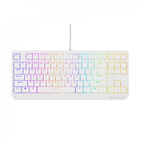 Genesis THOR 230 | Mechanical Gaming Keyboard | Wired | US | White | USB Type-A | Outemu Brown