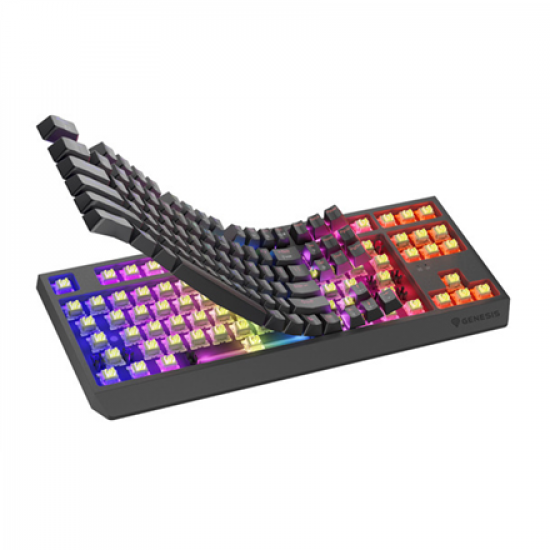 Genesis THOR 230 | Mechanical Gaming Keyboard | Wireless | US | Black | 2.4 GHz, Bluetooth, USB | Outemu Silent Lemon