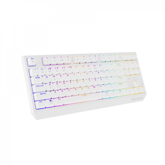 Genesis THOR 230 | Mechanical Gaming Keyboard | Wireless | US | White | 2.4 GHz, Bluetooth, USB | Outemu Red