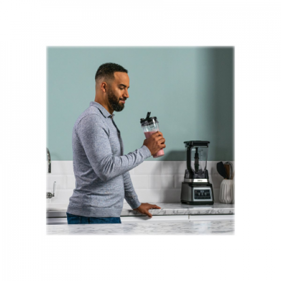 NINJA Mixer Blender 2in1 with Auto IQ | BN750EU | Tabletop | 1200 W | Jar material Plastic | Jar capacity 2.1+0.7 L | Ice crushing | Black/Silver