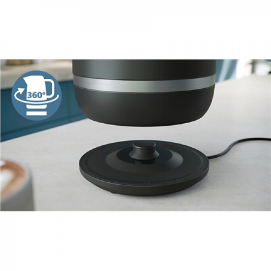 Philips | Double-walled Kettle | HD9396/90 7000 series | Electric | 2200 W | 1.7 L | Metal | 360° rotational base | Black