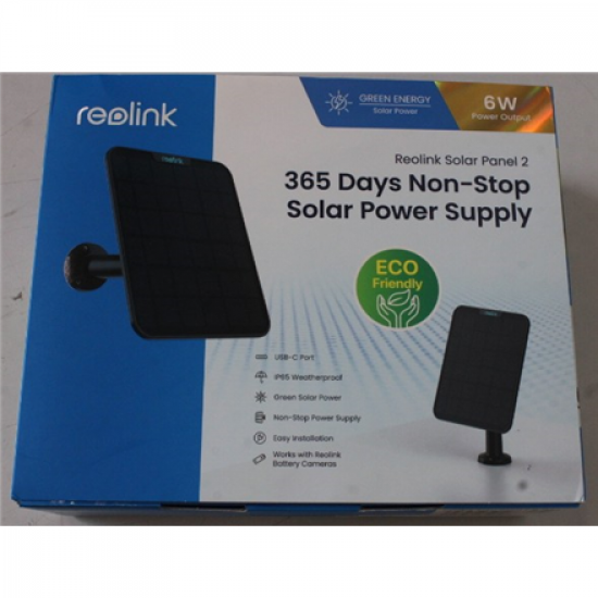 SALE OUT. | Reolink | Solar charger for video cameras | Solar Panel 2 | UNPACKED, SCRATCHED HOLDER | 23 month(s)