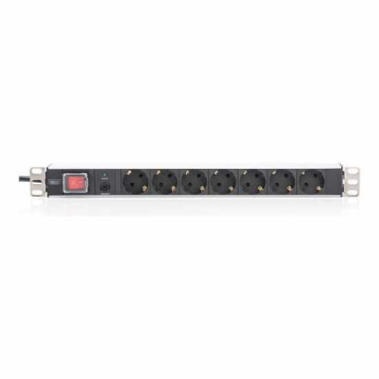 Digitus Aluminum outlet strip with overload protection | DN-95403 | Sockets quantity 7