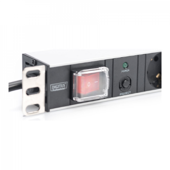 Digitus Aluminum outlet strip with overload protection | DN-95403 | Sockets quantity 7