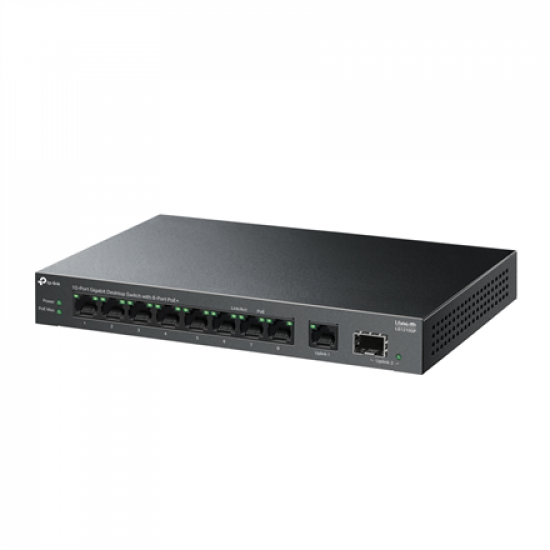 TP-LINK | 10-Port Gigabit Desktop Switch with 8-Port PoE+ | LS1210GP | Unmanaged | Desktop