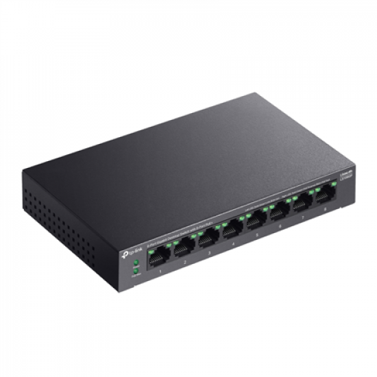TP-LINK | 8-Port Gigabit Desktop Switch with 8-Port PoE+ | LS108GP | Unmanaged | Desktop
