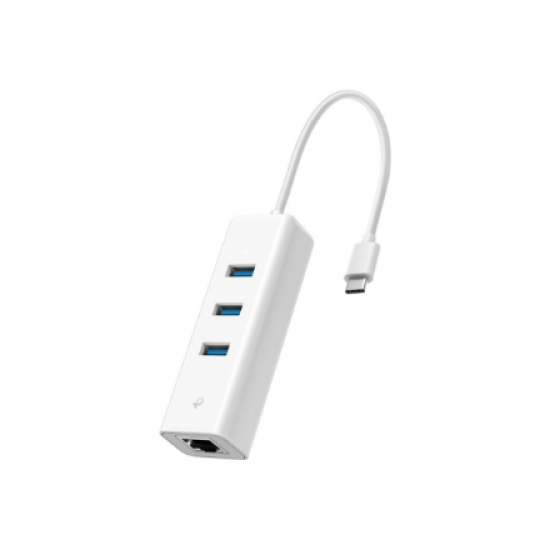 TP-LINK | USB 3.0 Type-C to Gigabit Ethernet Network Adapter with 3-Port USB 3.0 Type-A Hub | UE330C
