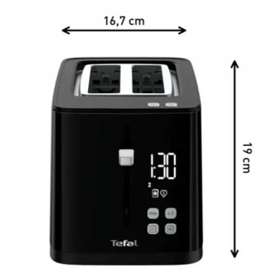TEFAL Toaster | TT6408 | Power 850 W | Number of slots 2 | Housing material Plastic | Black