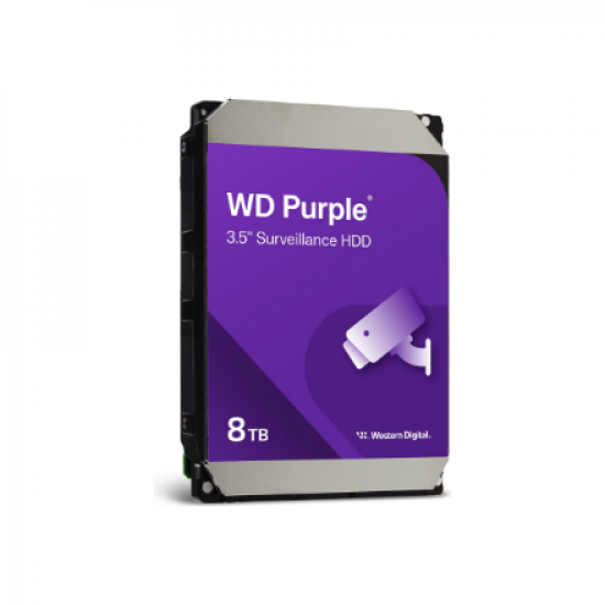 Western Digital Surveillance Hard Drive | Purple Surveillance WD85PURZ | 5640 RPM | 8000 GB