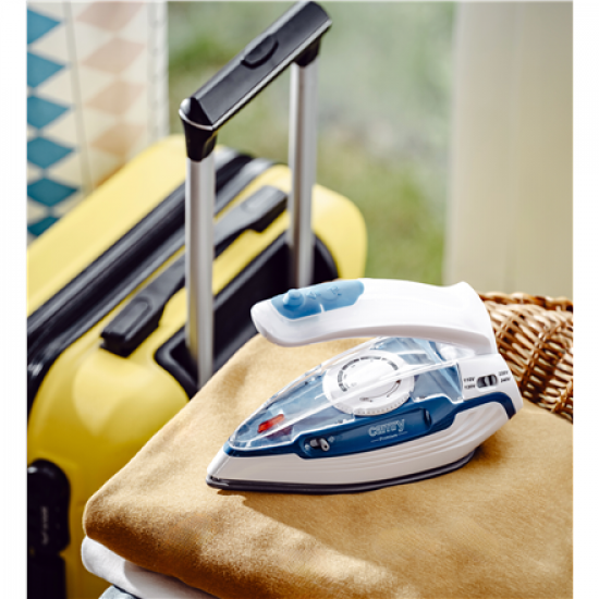 Camry CR 5040 | Steam travel iron | 1600 W | Water tank capacity 80 ml | Continuous steam 10 g/min | Steam boost performance 50 g/min | Blue/White