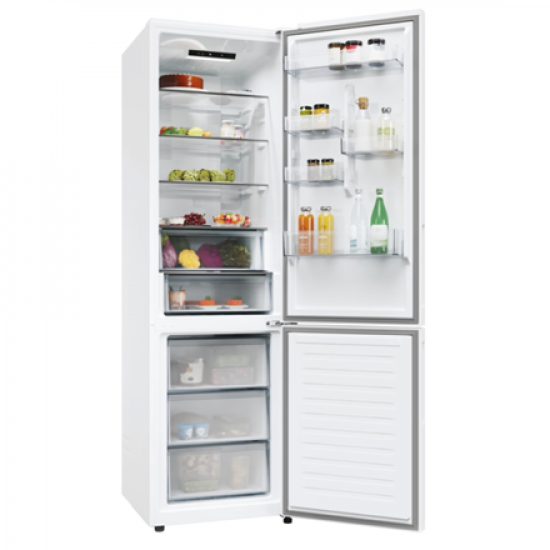 Candy Refrigerator | CNCQ2T620EW | Energy efficiency class E | Free standing | Combi | Height 205 cm | No Frost system | Fridge net capacity 289 L | Freezer net capacity 120 L | Display | 38 dB | White
