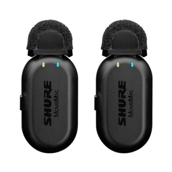 Shure | MoveMic Two Channel Wireless Lavalier Microphones | Noise reduction