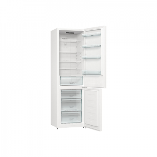 Gorenje Refrigerator | NRK6202EW4 | Energy efficiency class E | Free standing | Combi | Height 200 cm | No Frost system | Fridge net capacity 235 L | Freezer net capacity 96 L | Display | 38 dB | White