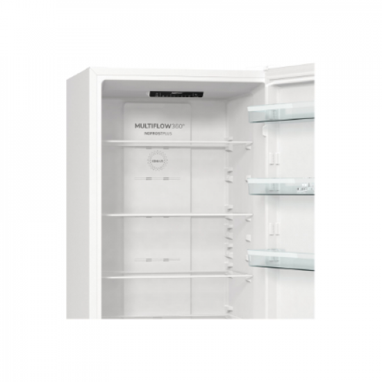 Gorenje Refrigerator | NRK6202EW4 | Energy efficiency class E | Free standing | Combi | Height 200 cm | No Frost system | Fridge net capacity 235 L | Freezer net capacity 96 L | Display | 38 dB | White