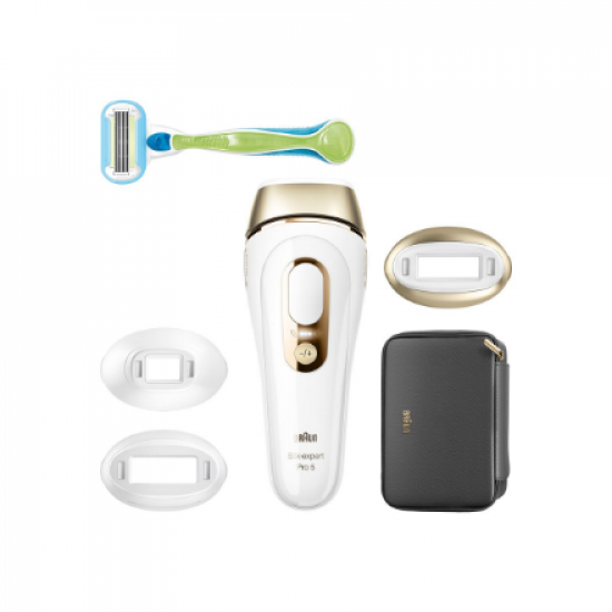 Braun PL5242 Silk-expert Pro 5 IPL Epilator, White/Gold | Braun