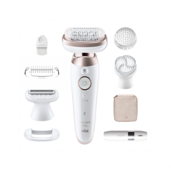 Braun Epilator | SES9-360 Silk épil 9 Flex 3D | Operating time (max) 50 min | Number of power levels 1 | Wet & Dry | White/Rose