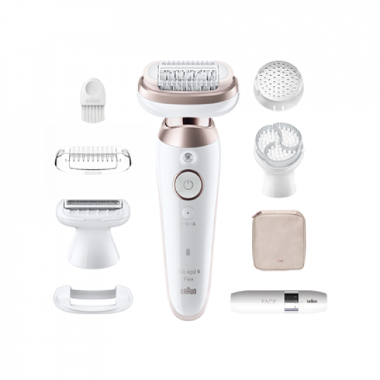 Braun Epilator | SES9-360 Silk épil 9 Flex 3D | Operating time (max) 50 min | Number of power levels 1 | Wet & Dry | White/Rose