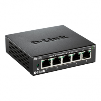 D-Link | 5-Port Fast Ethernet Switch | DES-105/E | Desktop
