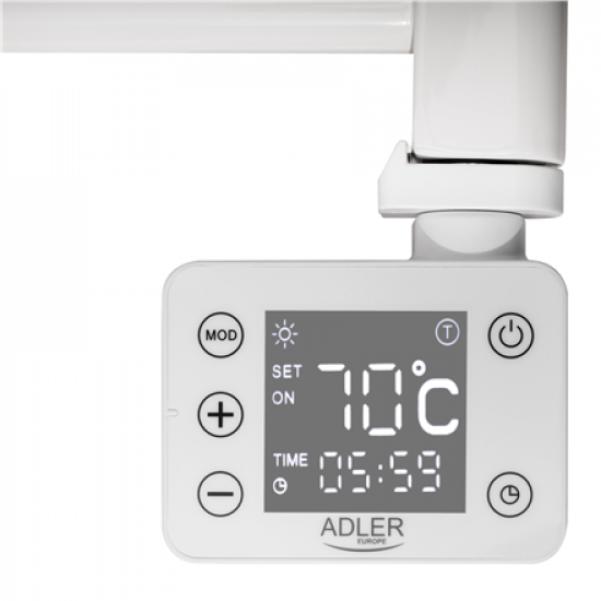 Adler LED Electric Bathroom Radiator | AD 7824 | Radiator | 600 W | White | IP24