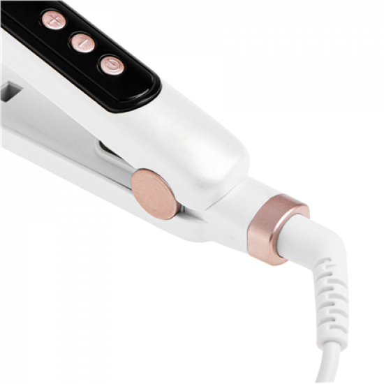 Adler Hair Straightener - Wide | AD 2325 | Ceramic heating system | Display LCD | Temperature (min) 150 °C | Temperature (max) 210 °C | Number of heating levels 7 | 120 W | White