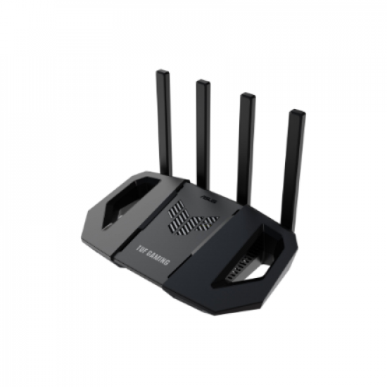 Dual-band Gaming Router | TUF-BE3600 | 802.11ax | 10/100/1000 Mbit/s | Ethernet LAN (RJ-45) ports 5 | Mesh Support Yes | MU-MiMO No | No mobile broadband | Antenna type External | 1x USB 3.2 Gen 1