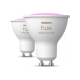 Philips Hue Smart Spotlight, 2pcs pack | GU10 | 4.2 W | Warm to cool white and color