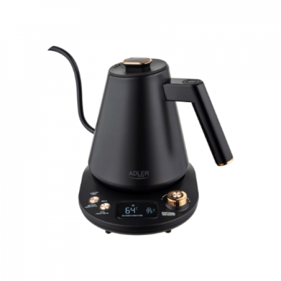 Adler Kettle | AD 1349 | Electric | 1100 W | 1 L | Stainless steel | 360° rotational base | Black/Gold