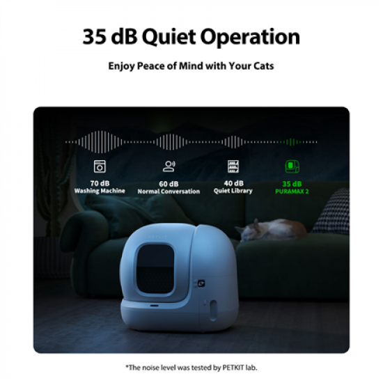 PETKIT | Automatic Cat Litter Box | Pura MAX 2 | 480 x 480 x 520 cm | White