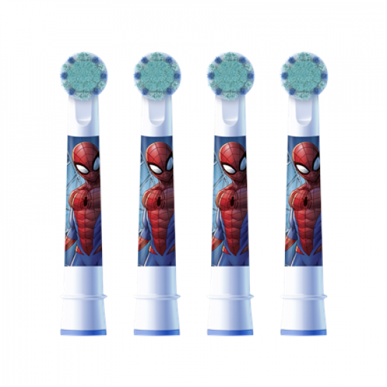 Oral-B Replacement Toothbrush Heads | EB10 4 refill Spiderman | Heads | For kids | Number of brush heads included 4