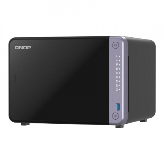 QNAP Cost-effective 6-bay 10GbE NAS | TS-632X-4G | Alpine | AL524 | Processor frequency 2 GHz | 4 GB | DDR4 SODIMM | 120W adapter (12VDC), 100-240VAC