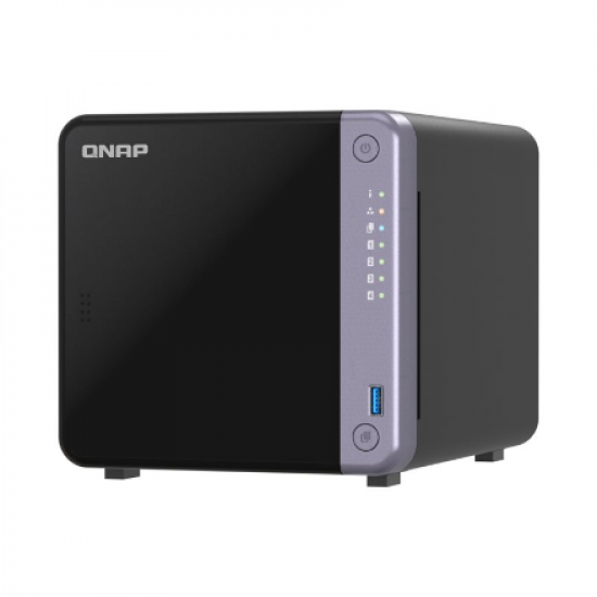 QNAP Cost-effective 4-bay 10GbE NAS | TS-432X-4G | Alpine | AL524 | Processor frequency 2 GHz | 4 GB | DDR4 SODIMM | 90W adapter (12VDC), 100-240VAC