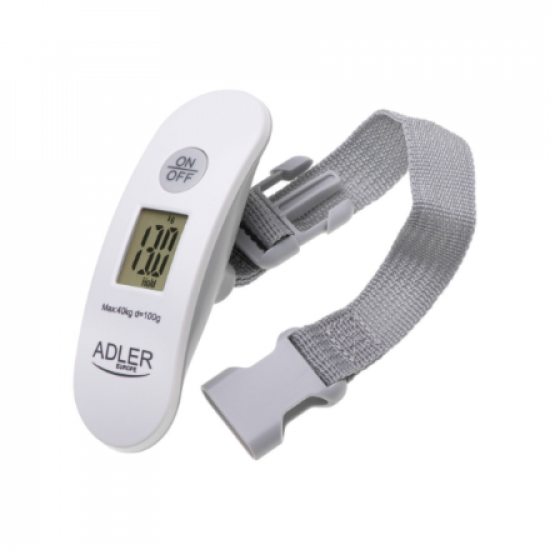 Adler | Travel Luggage Scale | AD 8189 | Maximum weight (capacity) 40 kg | Accuracy 100 g | White