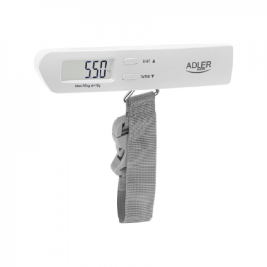 Adler | Travel Luggage Scale | AD 8191 | Maximum weight (capacity) 50 kg | Accuracy 10 g | Grey
