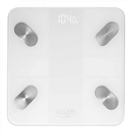 Adler | Smart Bathroom Scale | AD 8186w | Maximum weight (capacity) 180 kg | Accuracy 100 g | Body Mass Index (BMI) measuring | White