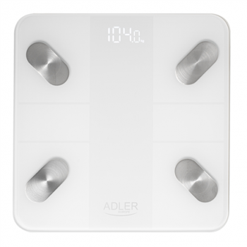 Adler | Smart Bathroom Scale | AD 8186w | Maximum weight (capacity) 180 kg | Accuracy 100 g | Body Mass Index (BMI) measuring | White